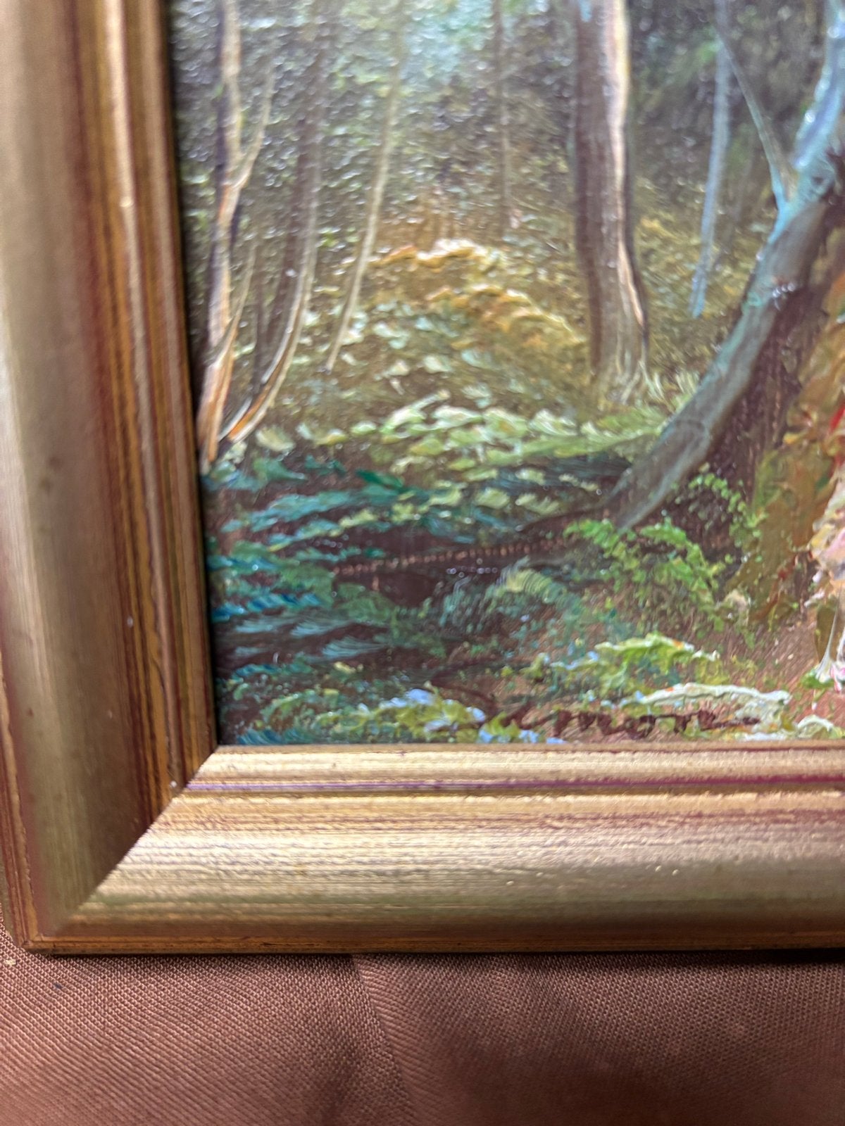 Schilderij Landschap met Rivier - Olieverf op Doek, Doek, Ophalen of Verzenden, Landschap, Olieverf