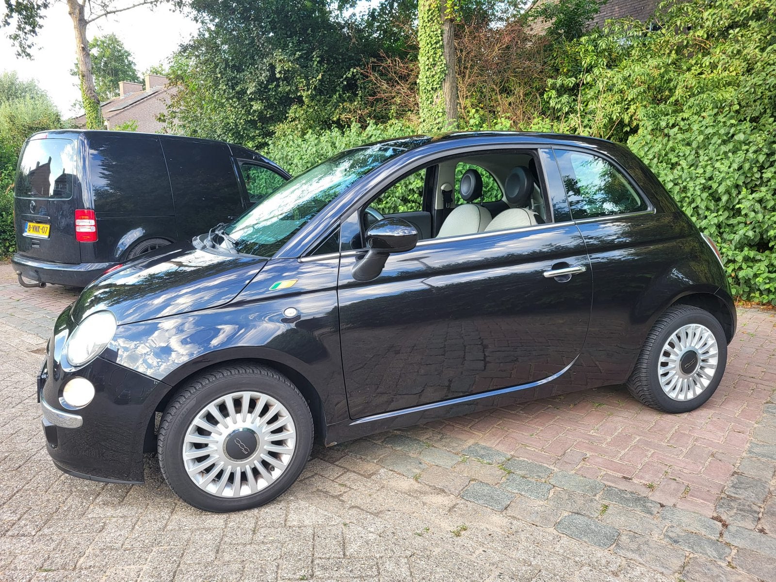 Fiat 500 2010 Zwart, Auto's, 21 km/l, 1242 cc, 840 kg, Zwart