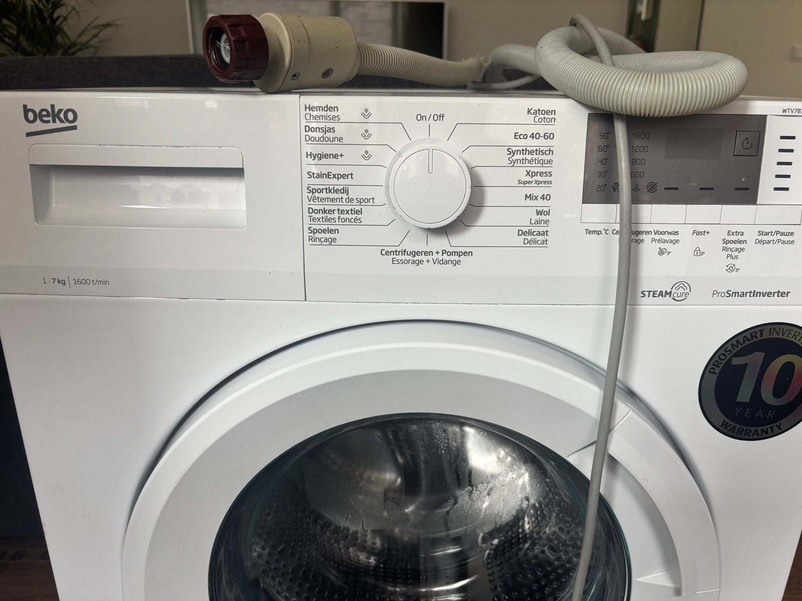 Beko WTV7602XS0 Wasmachine 7kg 1600 toeren ProSmartInverter, Witgoed en Apparatuur, Wasmachines, Ophalen, 6 tot 8 kg, Gebruikt