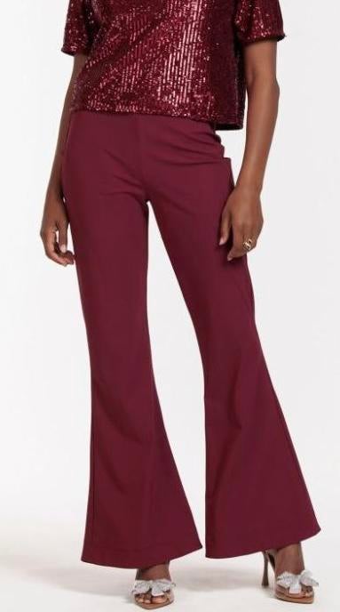 Bordeaux rode, rode Studio Anneloes Flaired broek XS, Kleding | Dames, Ophalen of Verzenden, Zo goed als nieuw, Maat 34 (XS) of kleiner