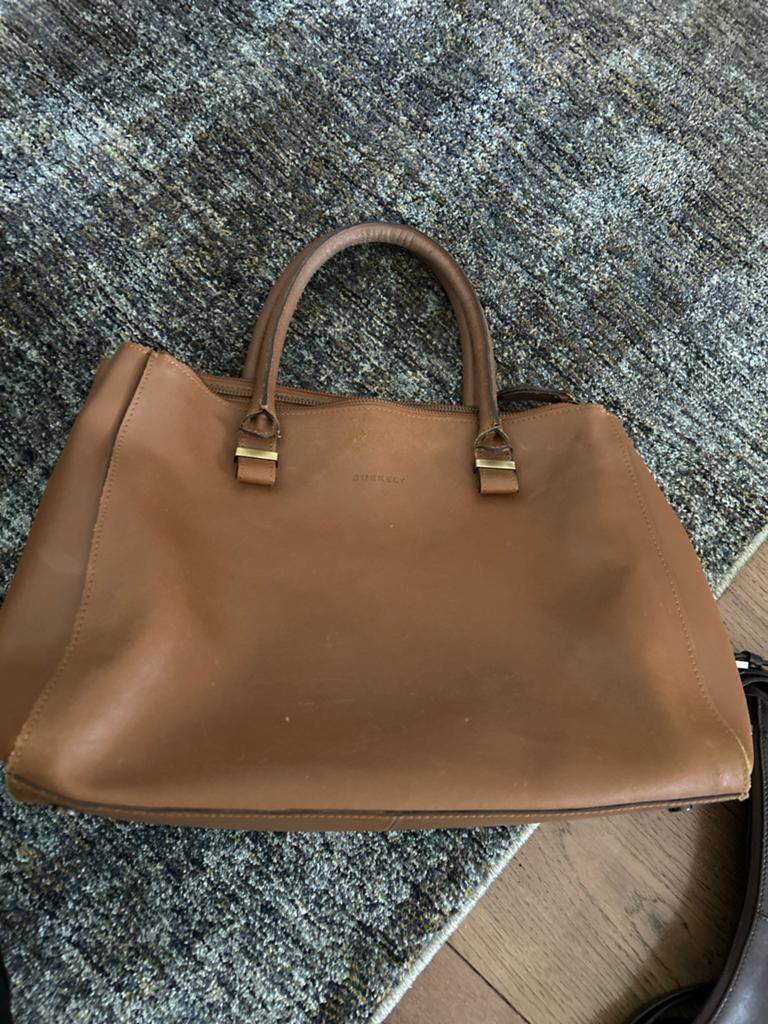 Buckley Handtas - Cognacbruin Leer, Ophalen of Verzenden, Gebruikt, Bruin, Handtas