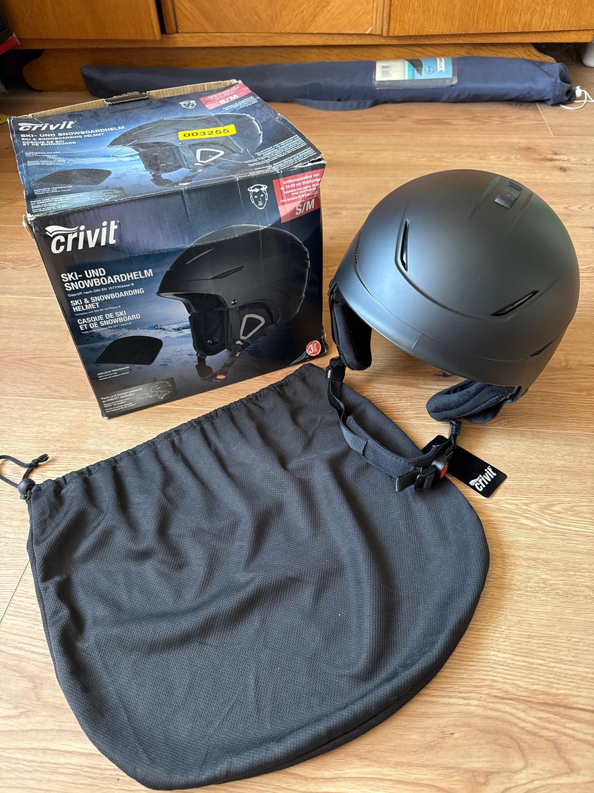 Crivit Ski- en Snowboardhelm Zwart S/M - Nieuw in doos, Ophalen, Nieuw