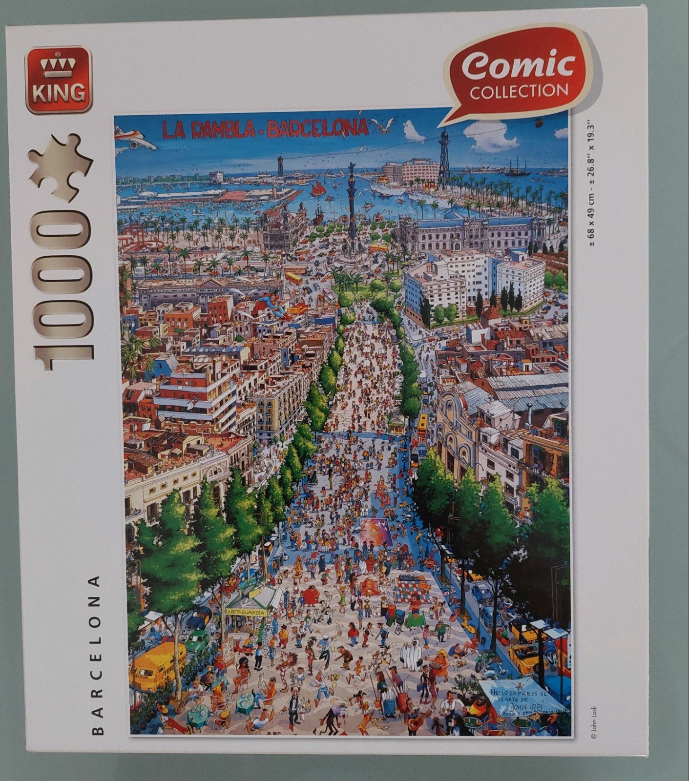 King Comic Collection Legpuzzel Barcelona 1000 stukjes, Ophalen of Verzenden, 500 t/m 1500 stukjes, Zo goed als nieuw, Legpuzzel