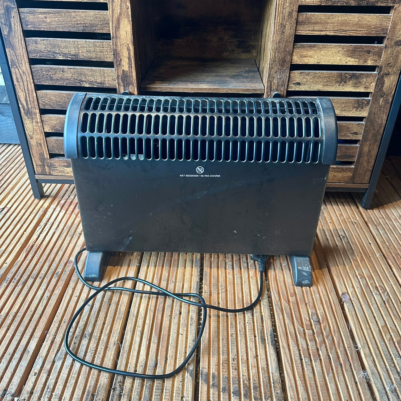 Elektrische convectorkachel – vrijstaand – zwart, Ophalen of Verzenden, Zo goed als nieuw, Kachel, 30 tot 80 cm