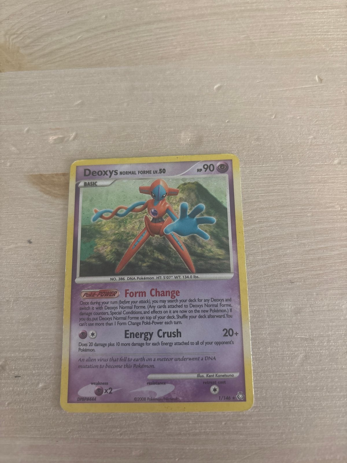 Deoxys Normal Forme LV.50 Pokémon Kaart 1/146, Ophalen of Verzenden, Gebruikt, Losse kaart