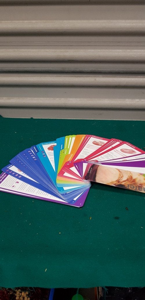 Kookboek in de vorm van receptenwaaier voor vlees, stap voor, Ophalen of Verzenden
