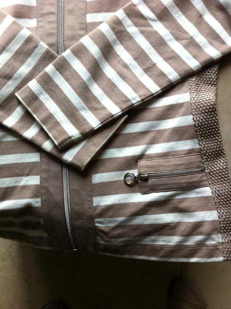 Dames trui+ vest Twinset bruin/wit mt M Gina 2delig, Kleding | Dames, Maat 38/40 (M), Twinset, Overige kleuren, Ophalen of Verzenden