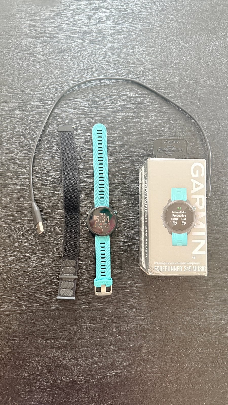 Garmin Forerunner 245 Music, Gebruikt, Zwart, Ophalen of Verzenden, Waterdicht