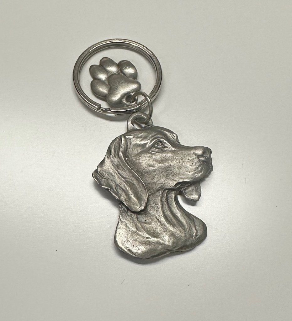 Sleutelhanger Weimaraner - tin, Nieuw, Ophalen of Verzenden, Mooie zware sleutelhanger, Merk