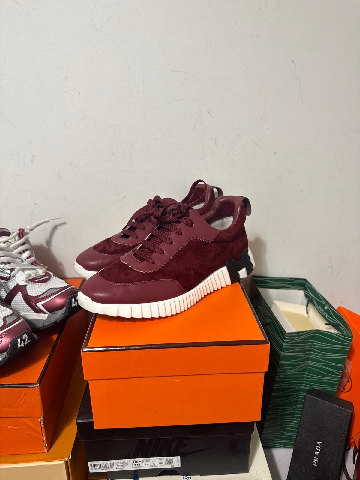 Hermes Bouncing Sneaker Bordeaux, Ophalen of Verzenden, Nieuw
