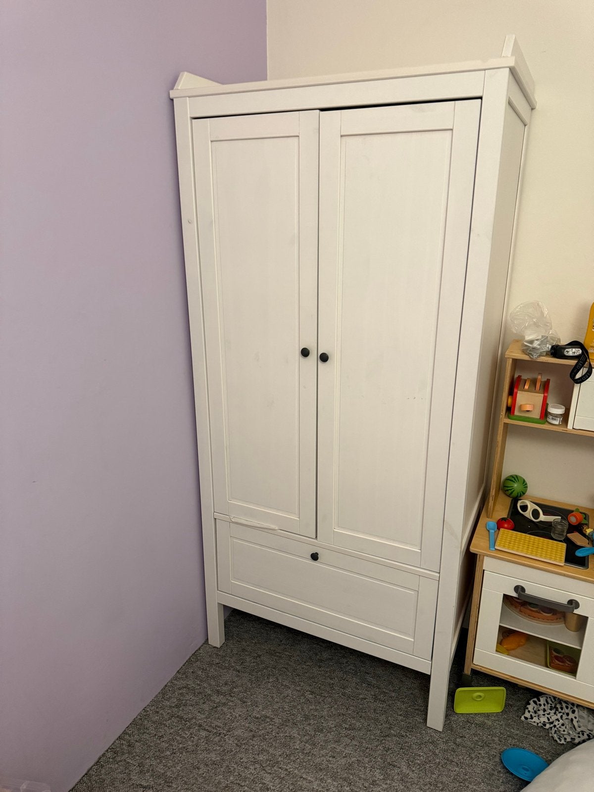 Babybedje met matras,kledingkast en aankleedtafel, Ophalen, Gebruikt, 105 cm of meer, Minder dan 50 cm