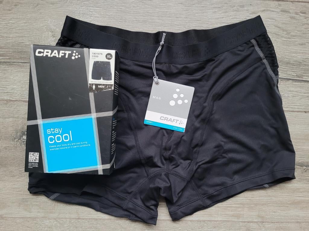 Nieuwe Craft Stay Cool sport boxershort heren maat XL, Craft, Fitness, Zwart, Ophalen of Verzenden