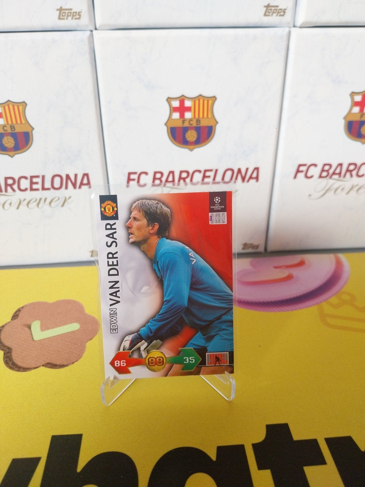 Edwin van der Sar Panini Super Strikes 2009-2010, Verzamelen, Speelkaarten, Jokers en Kwartetten, Ophalen of Verzenden, Zo goed als nieuw