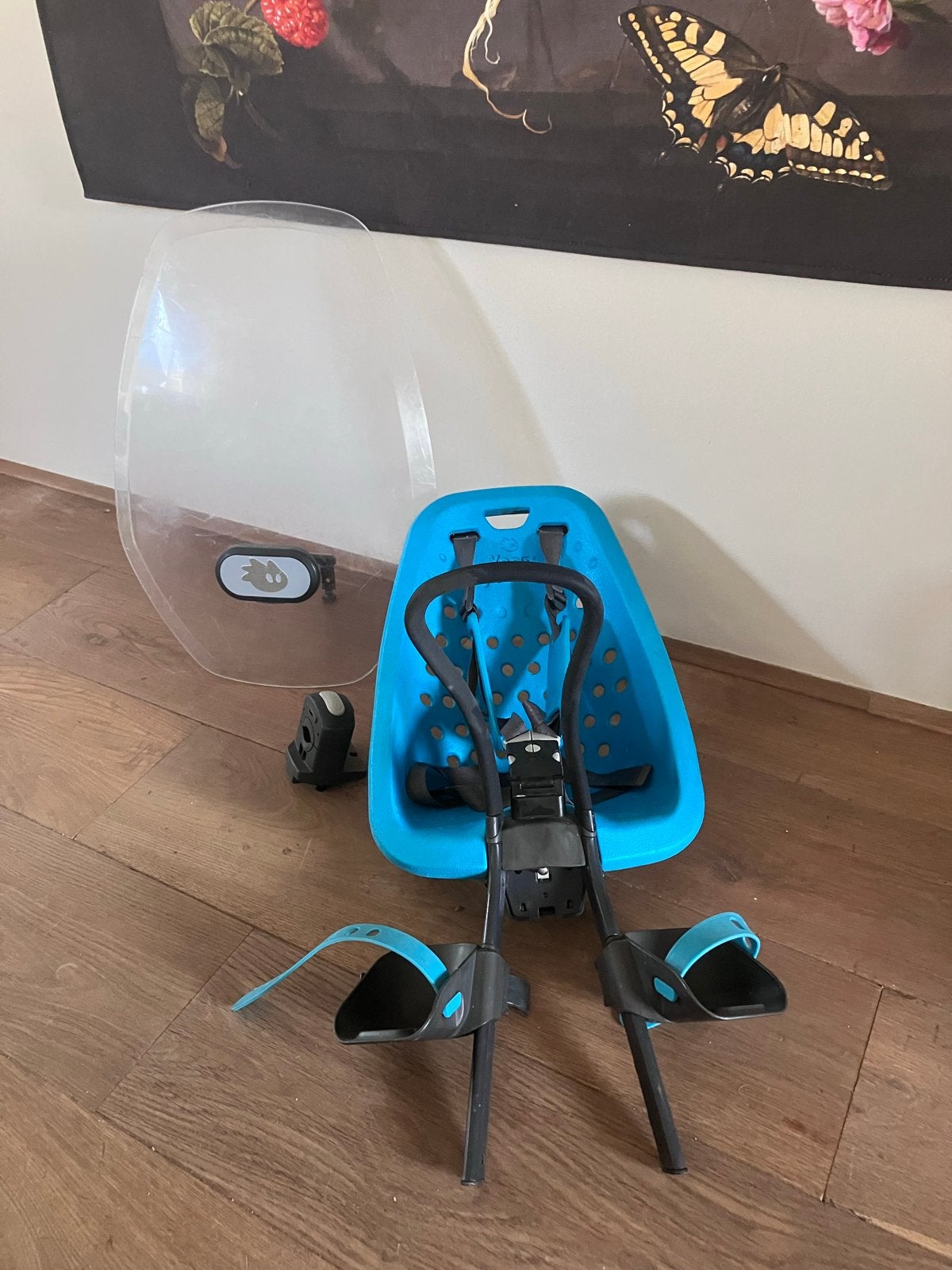 Yepp Mini fietsstoeltje met windscherm, Fietsen en Brommers, Ophalen, Gebruikt, 0 t/m 13 kg, Voorzitje