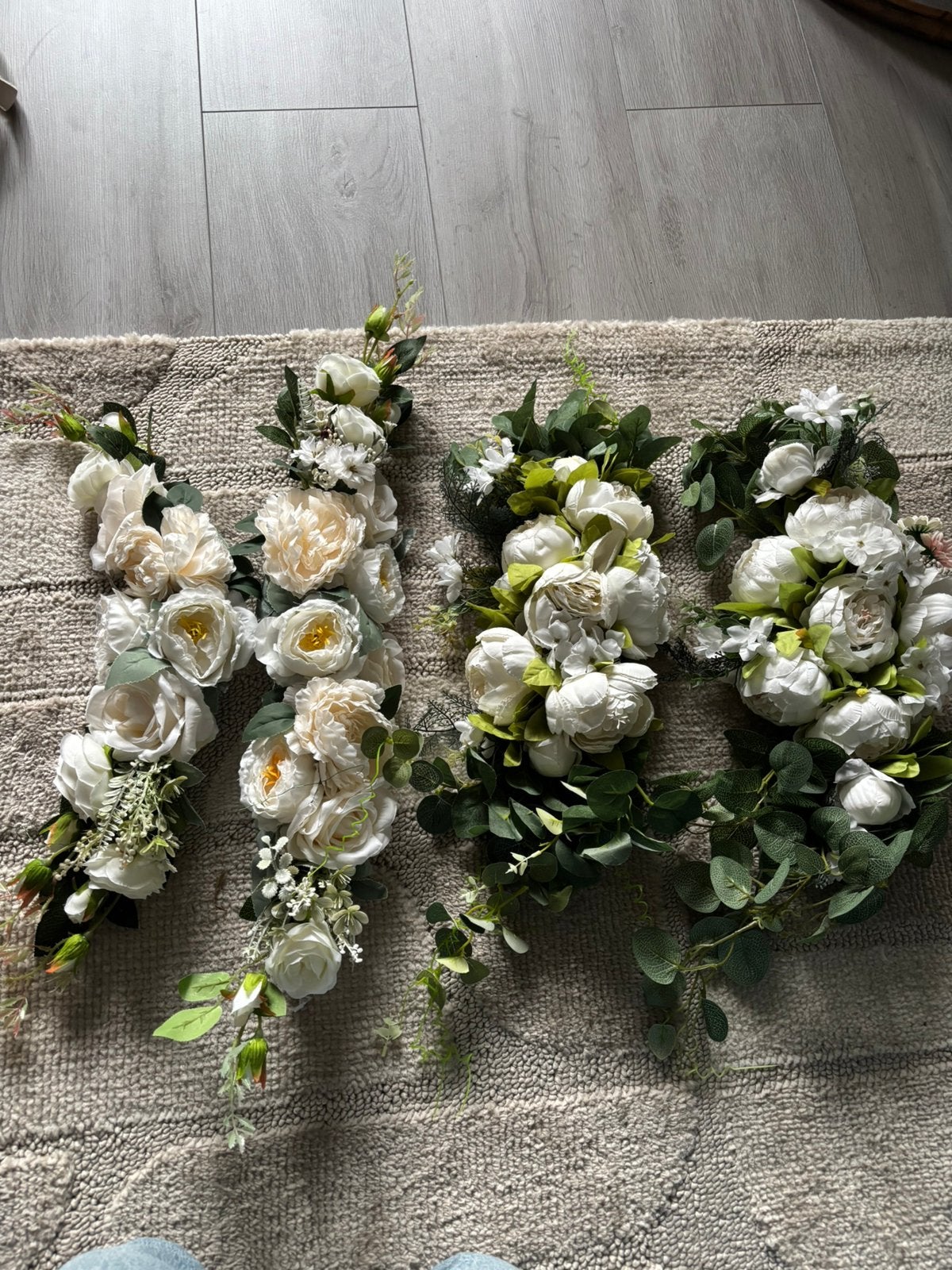 Set kunst bloemen kunstboeket voor aan een backdrop, Ophalen, Binnen, Gebruikt, Textiel