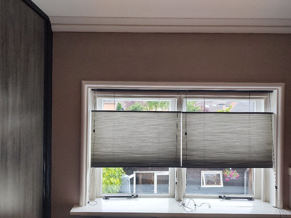 Diverse maten plisse gordijnen van hetzelfde soort, Ophalen, Gebruikt, 100 tot 150 cm, 100 tot 150 cm