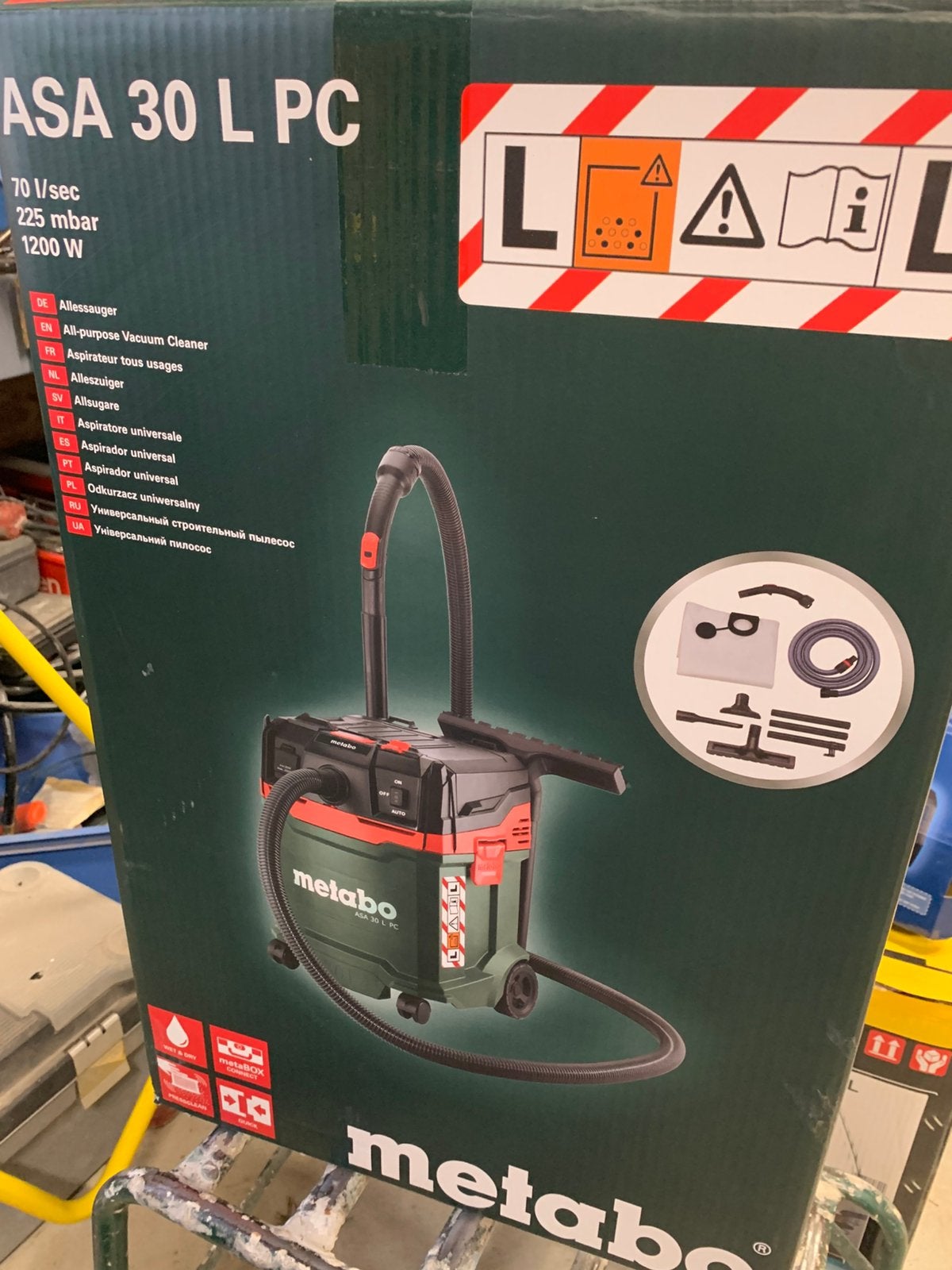 METABO ASA 30 L PC , bouwstofzuiger, Ophalen, Nieuw, Waterstofzuiger