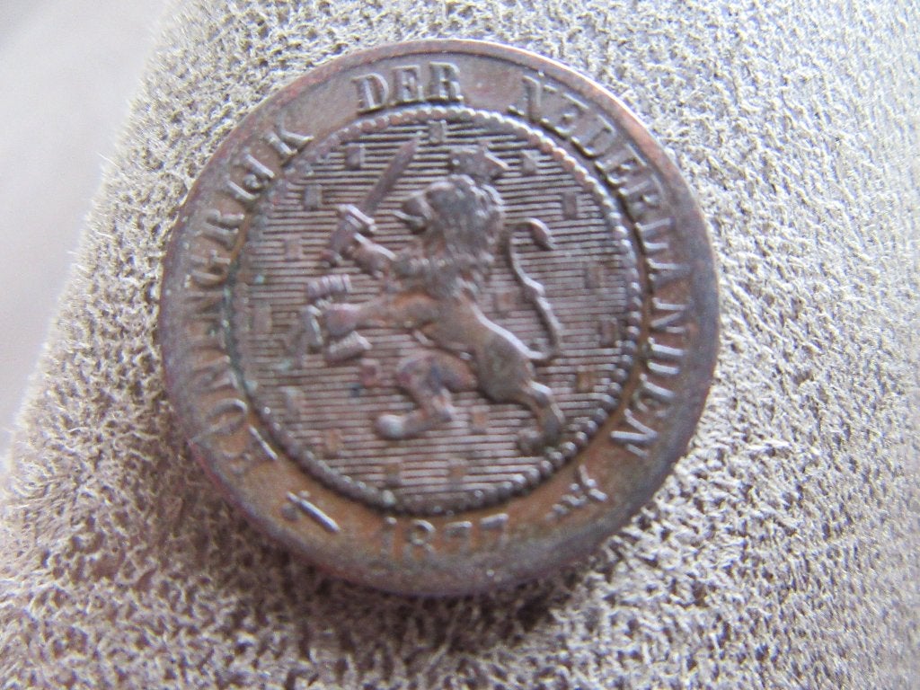Nederland 2,5 Cent 1877 Willem 3, Verzenden, Koning Willem III, 1 cent, Losse munt