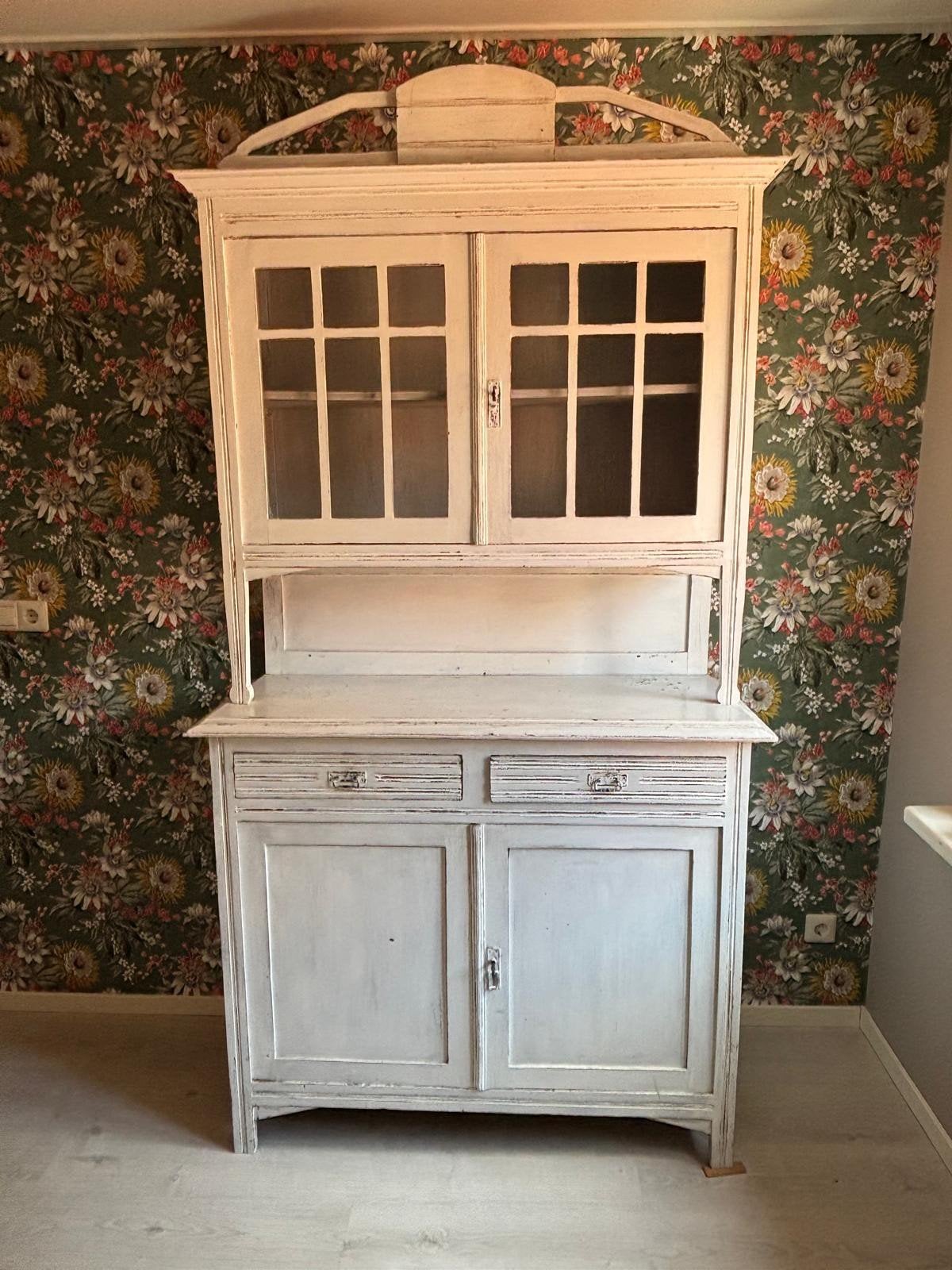 Franse witte buffetkast bxdxh 118x48x207, Gebruikt, Frans, 100 tot 150 cm, 200 cm of meer