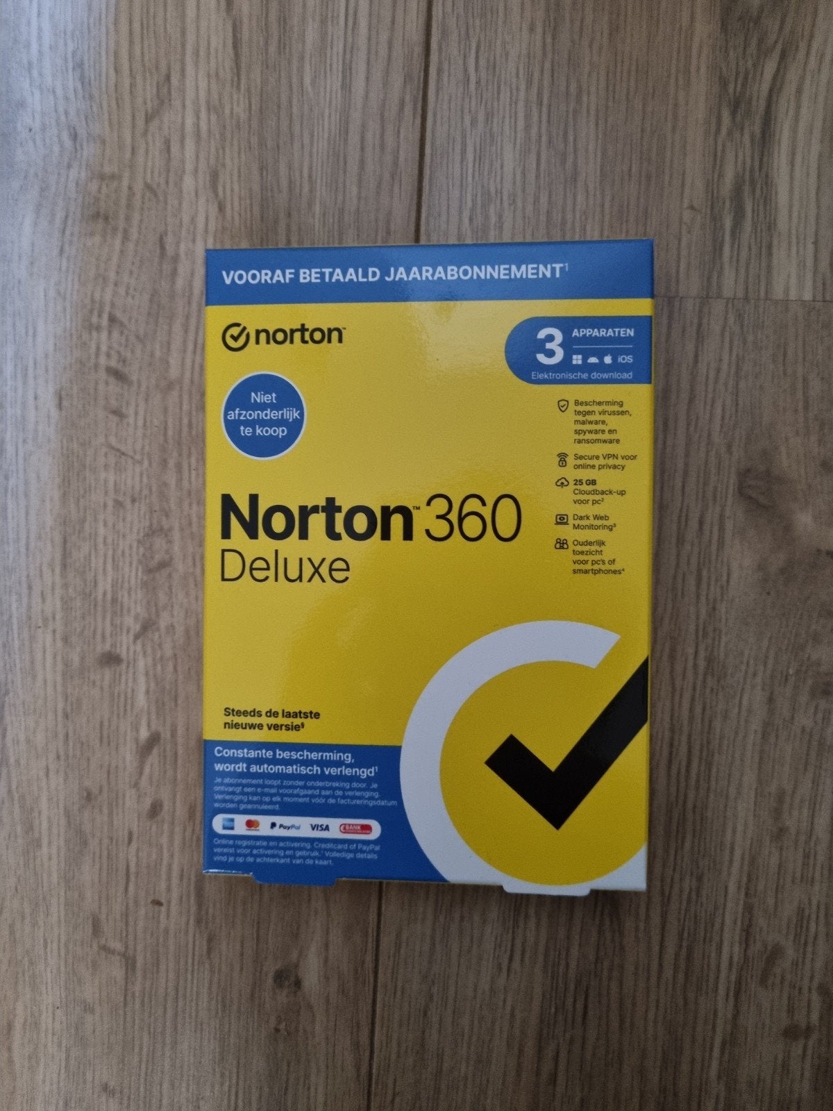 Norton 360 Deluxe: 12 maanden beveiliging voor 3 apparaten, Computers en Software, Antivirus- en Beveiligingssoftware, Ophalen of Verzenden