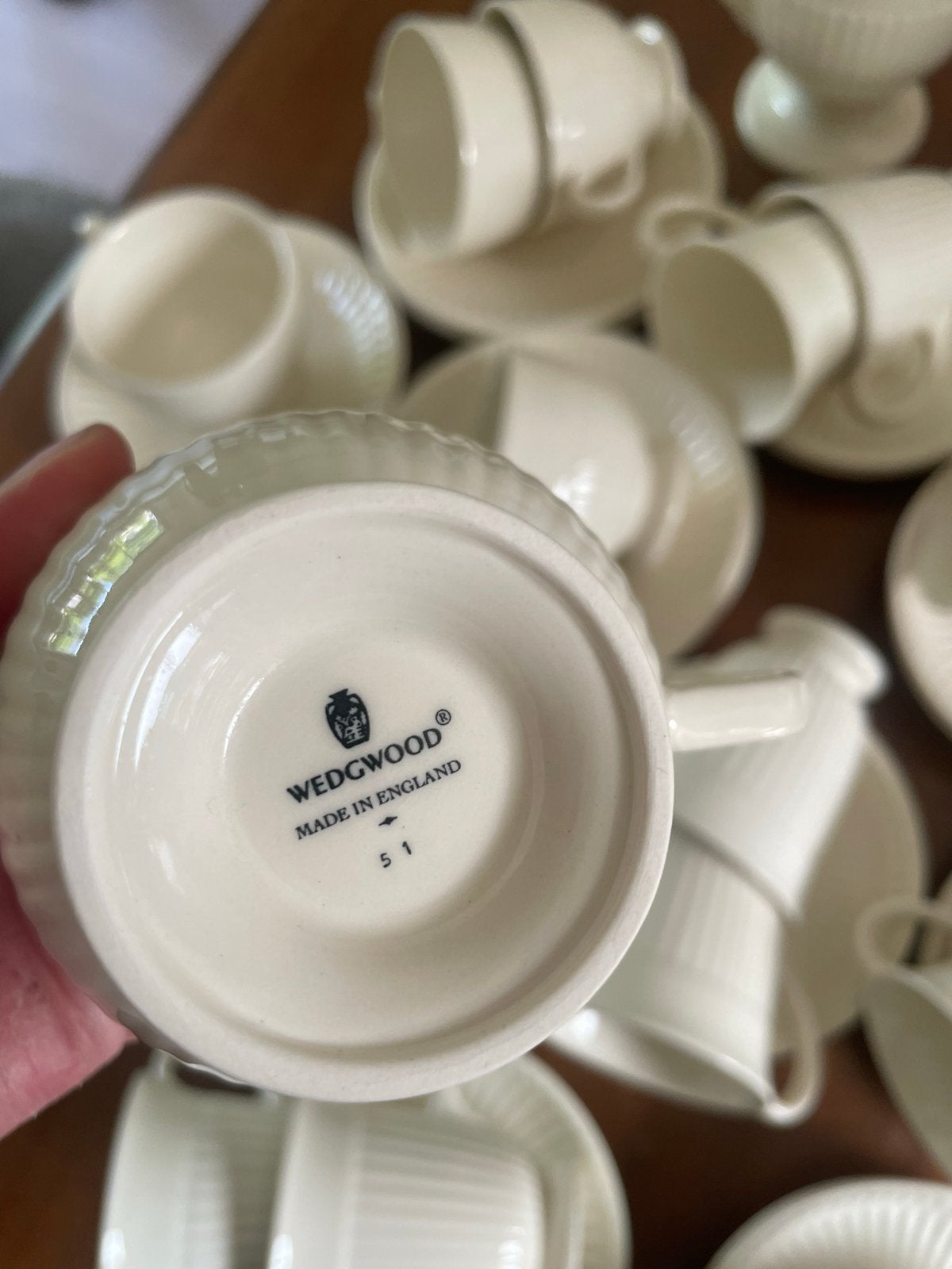 Wedgwood Edme servies, Klassiek, Ophalen of Verzenden, Zo goed als nieuw, Kop(pen) en/of Schotel(s)