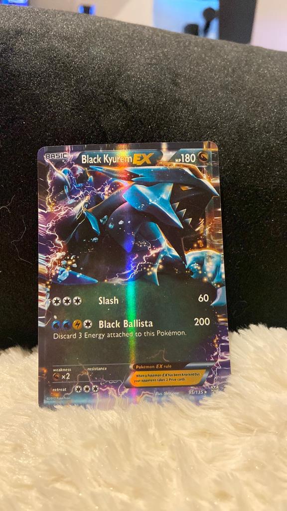 Black Kyurem EX 95/135 Holo Echt, Ophalen of Verzenden, Gebruikt, Losse kaart