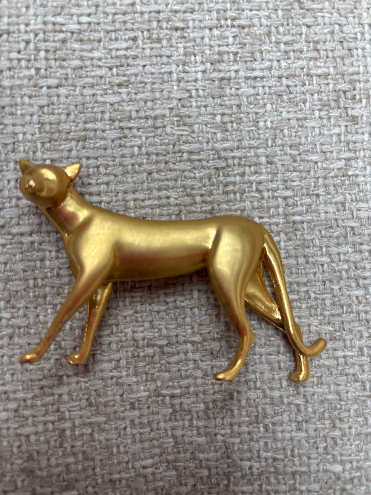 Franklin Mint Curio Cabinet Cats Collection 1986 - Gouden Ka, Ophalen of Verzenden, Zo goed als nieuw, Hond of Kat, Beeldje of Figuurtje