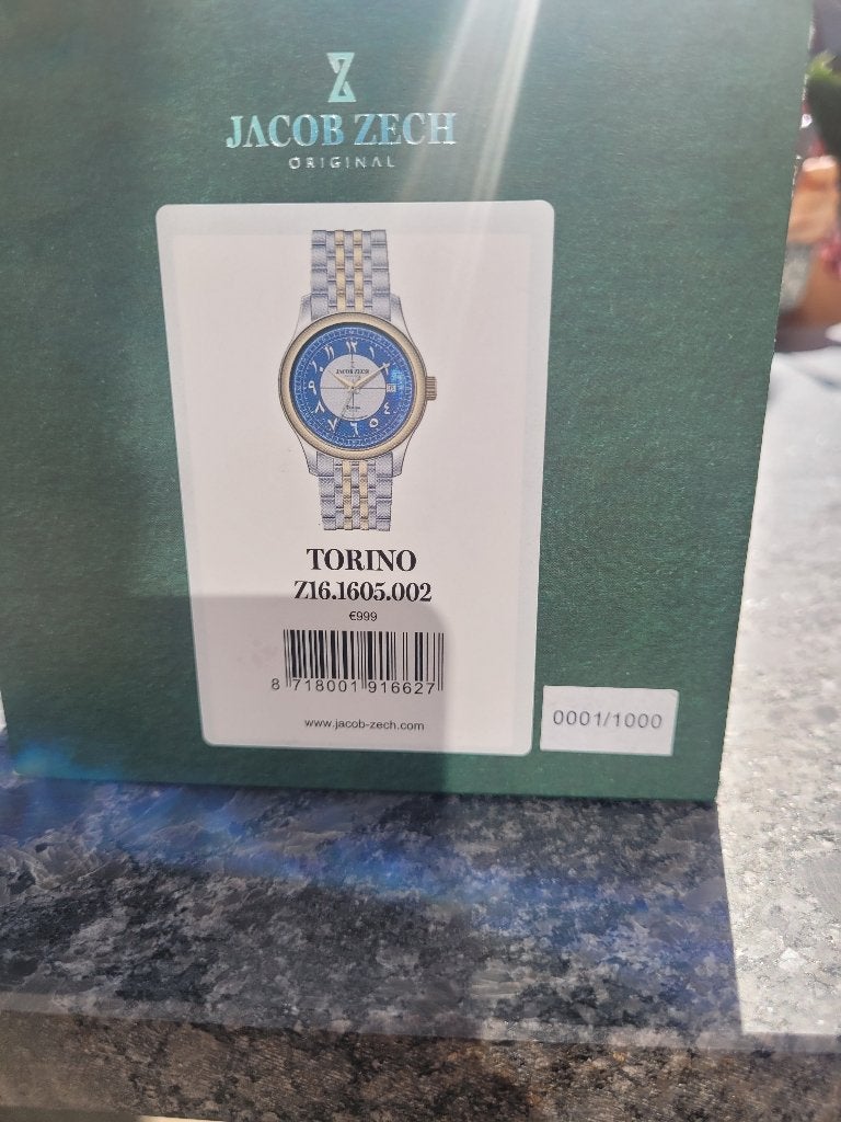 Jacob Zech Torino Limited Edition Nummer 1! SEIKO Nieuw!, Blauw, IOS, Nieuw, Ophalen of Verzenden