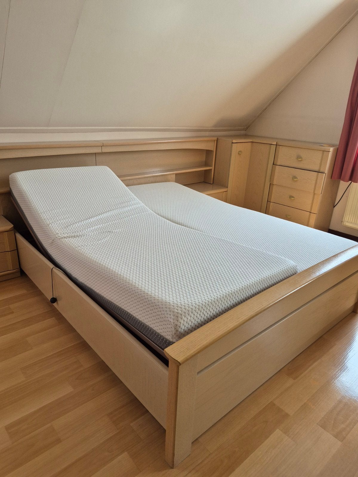 Complete slaapkamer, auping bed handmatig verstelbaar., Ophalen, Gebruikt, Tweepersoons, Modern