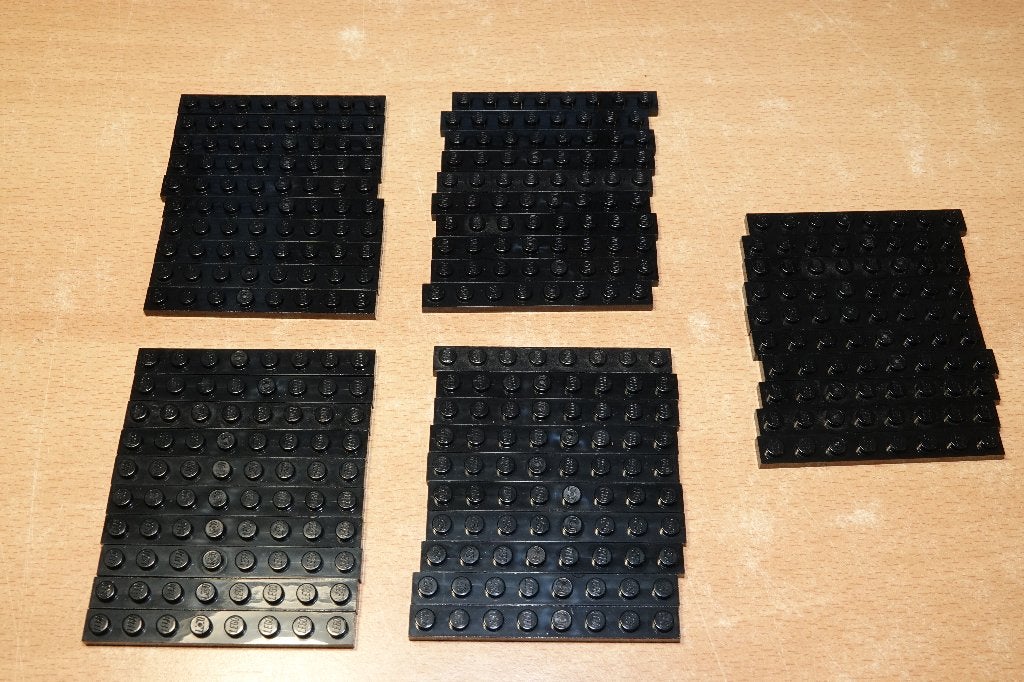 Lego partij plaatjes zwart 1 x 8 nop 3460 Black, Kinderen en Baby's, Speelgoed | Duplo en Lego, Ophalen of Verzenden, Gebruikt