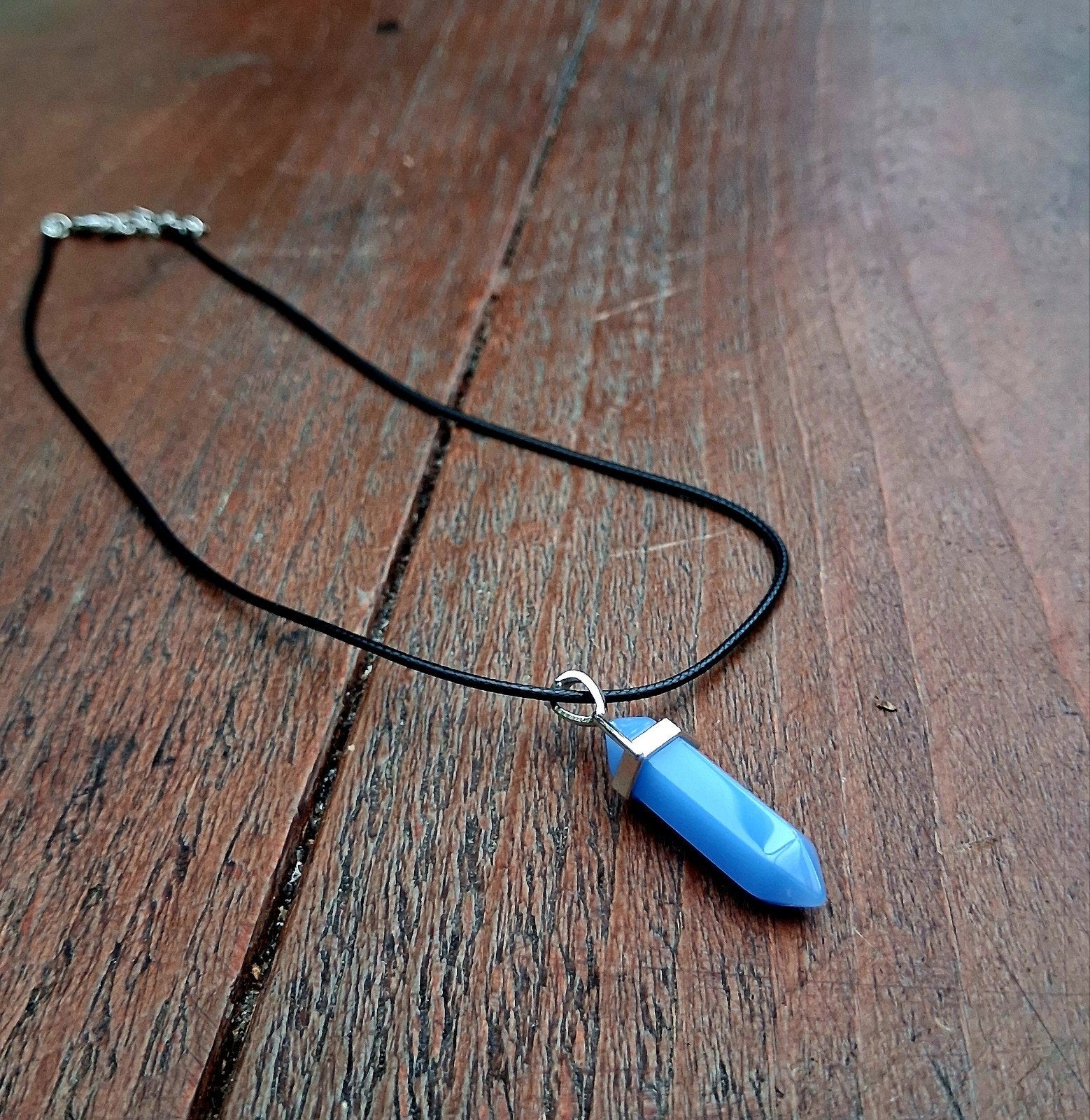 Prachtige Opaliet Kristalpunt Ketting – Mystieke Gloed, Ophalen of Verzenden, Nieuw