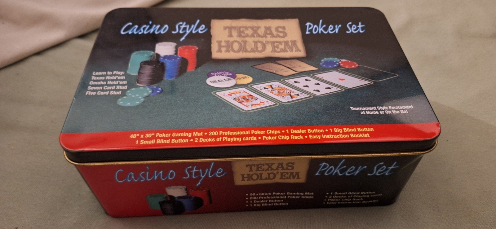 Texas Hold'em Poker Set - Casino Style, Vijf spelers of meer, Ophalen of Verzenden, Gebruikt