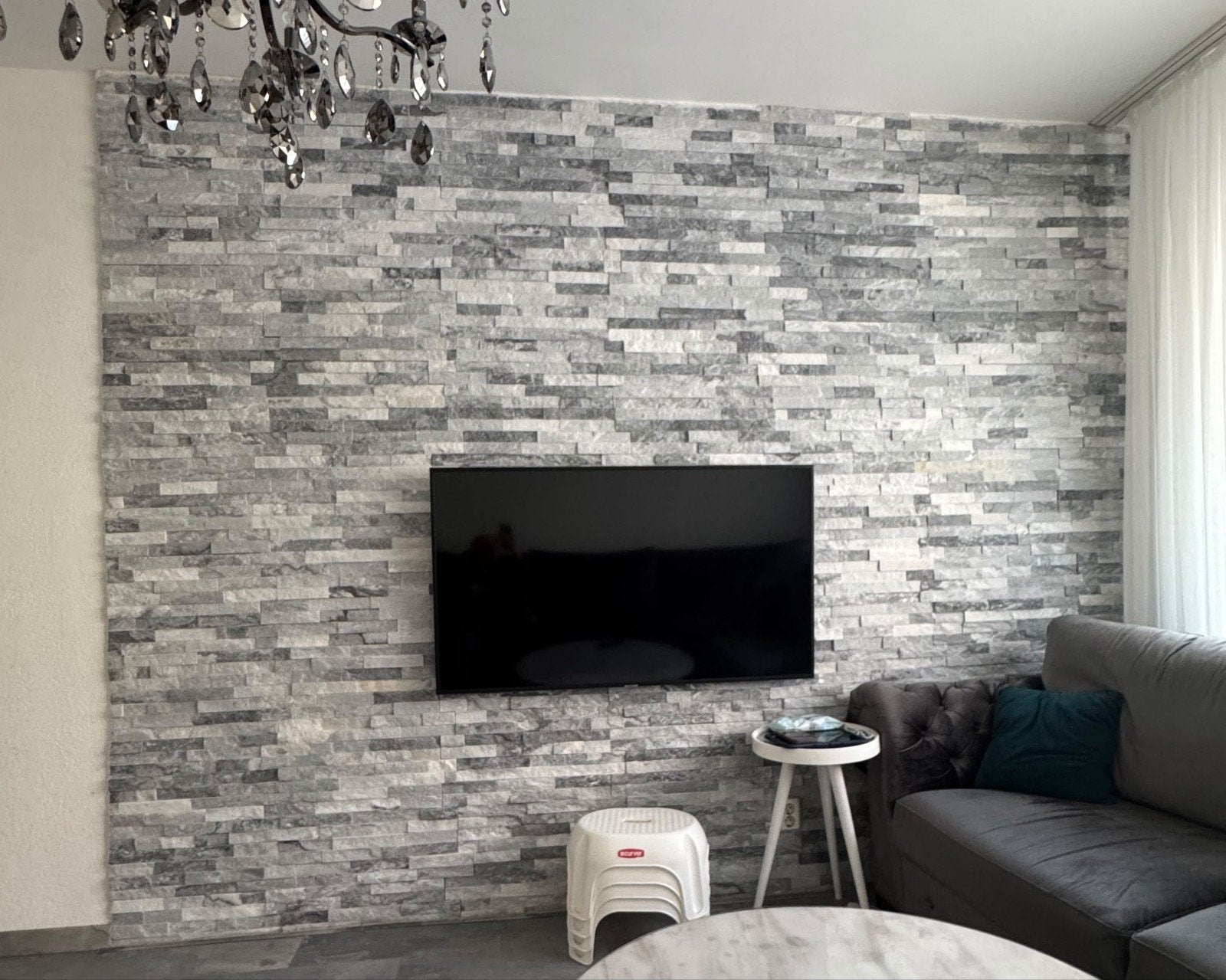 Wandstrips / Steenstrips  met glitters - Zelf verwijderen, Gebruikt, Overige materialen, 60 cm of meer, Wandtegels