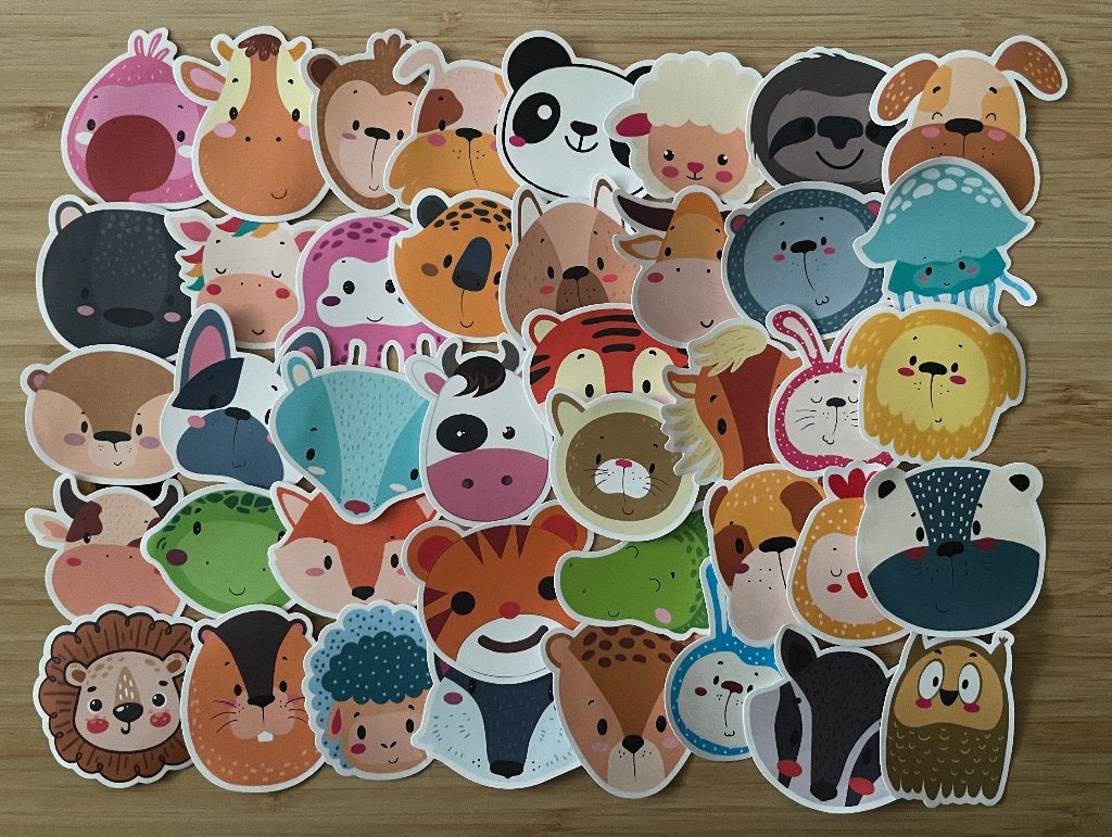 Dieren cartoon stickers, Verzenden, Nieuw, Meerdere stickers