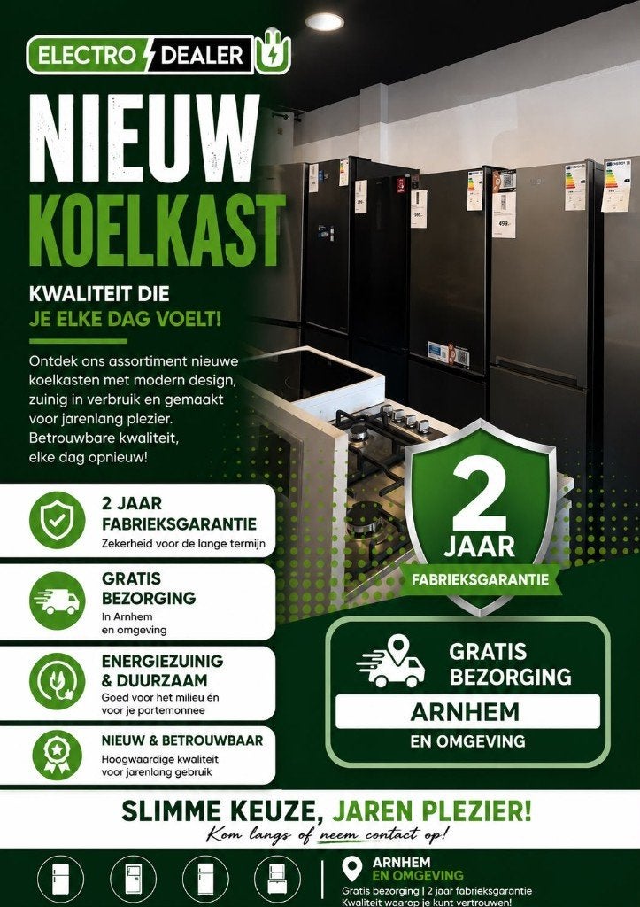 koelkasten nieuw/gebruikt ✅️6 mnd garantie | Arnhem, Witgoed en Apparatuur, Koelkasten en IJskasten, Ophalen, Zonder vriesvak