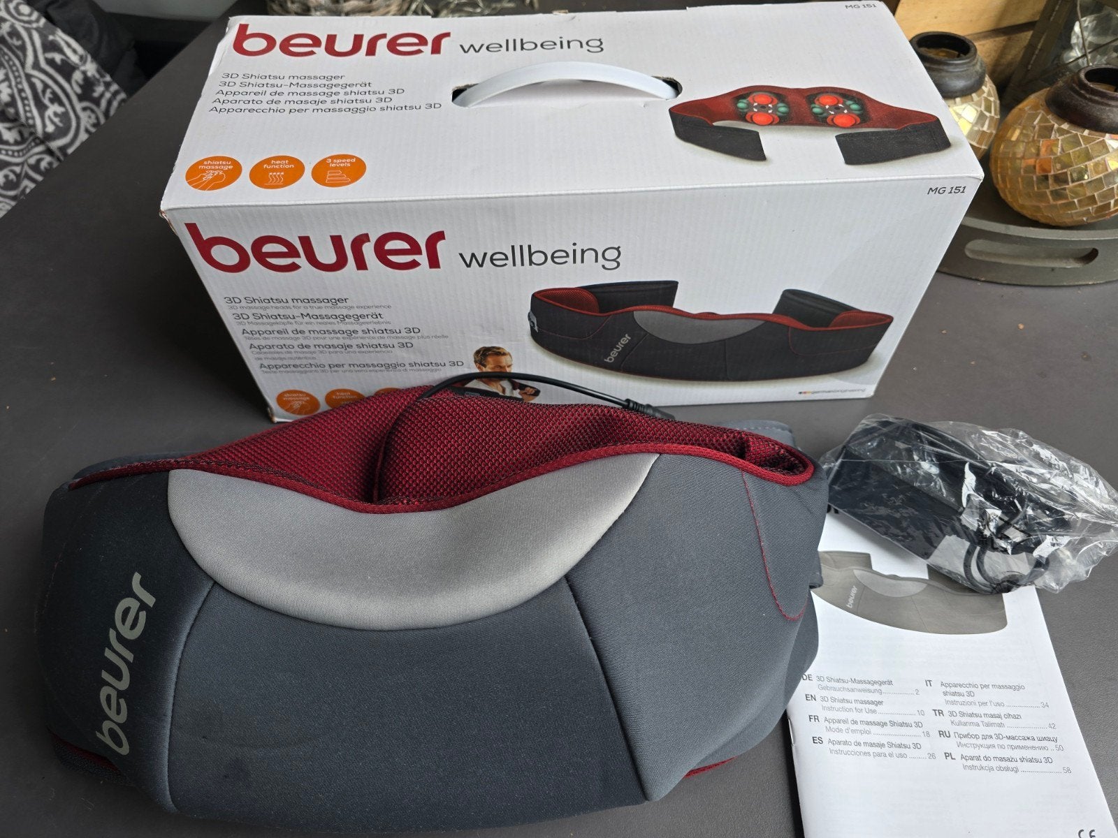 Beurer MG 151 3D Shiatsu Massageapparaat (Zgan), Sport en Fitness, Massageproducten, Verzenden, Zo goed als nieuw, Apparaat