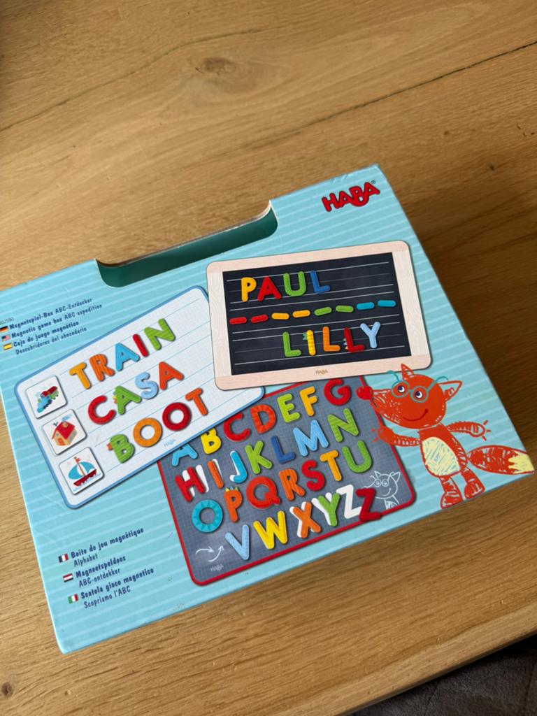 Haba ABC magneetspeeldoos - Leer het alfabet, Ophalen of Verzenden, Gebruikt, Taal en Lezen