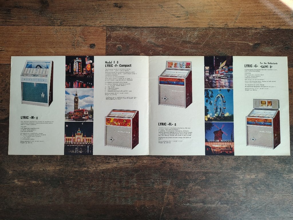Folder: Wurlitzer Lyric (1965) jukebox, Verzenden, Gebruikt, 1950 tot 1960, Seeburg