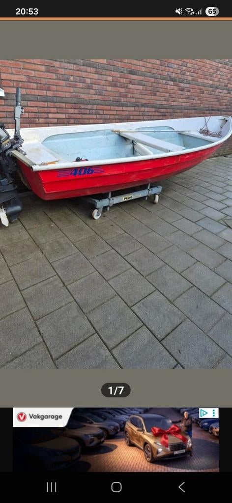 Visboot 4.05 meter, Ophalen of Verzenden, Gebruikt, Overige typen, Motorboot