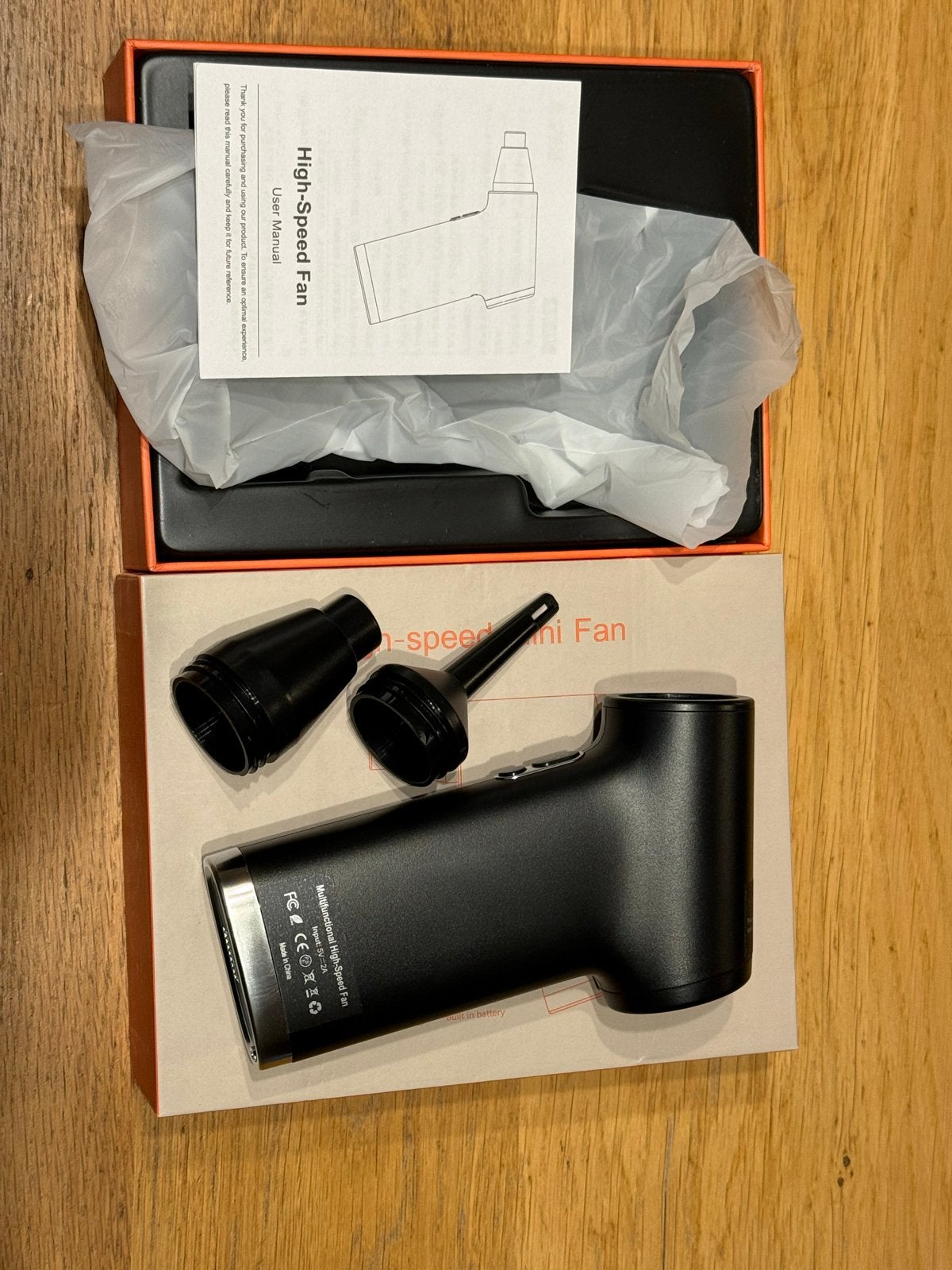 Turbo Fan/Blower met Zaklamp - 130000rpm, 4000mAh, 3 standen, Ophalen of Verzenden, Nieuw, Overige