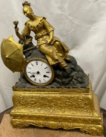 Vergulde Franse Pendule, Antiek en Kunst, Ophalen