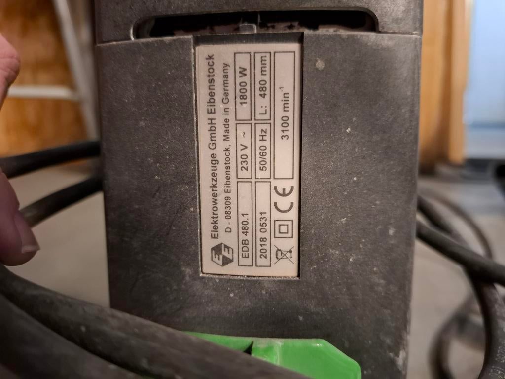 Eibenstock EBD 480.1 Muurfrees - 1800W, Ophalen, Gebruikt, 70 mm of meer, Overige typen