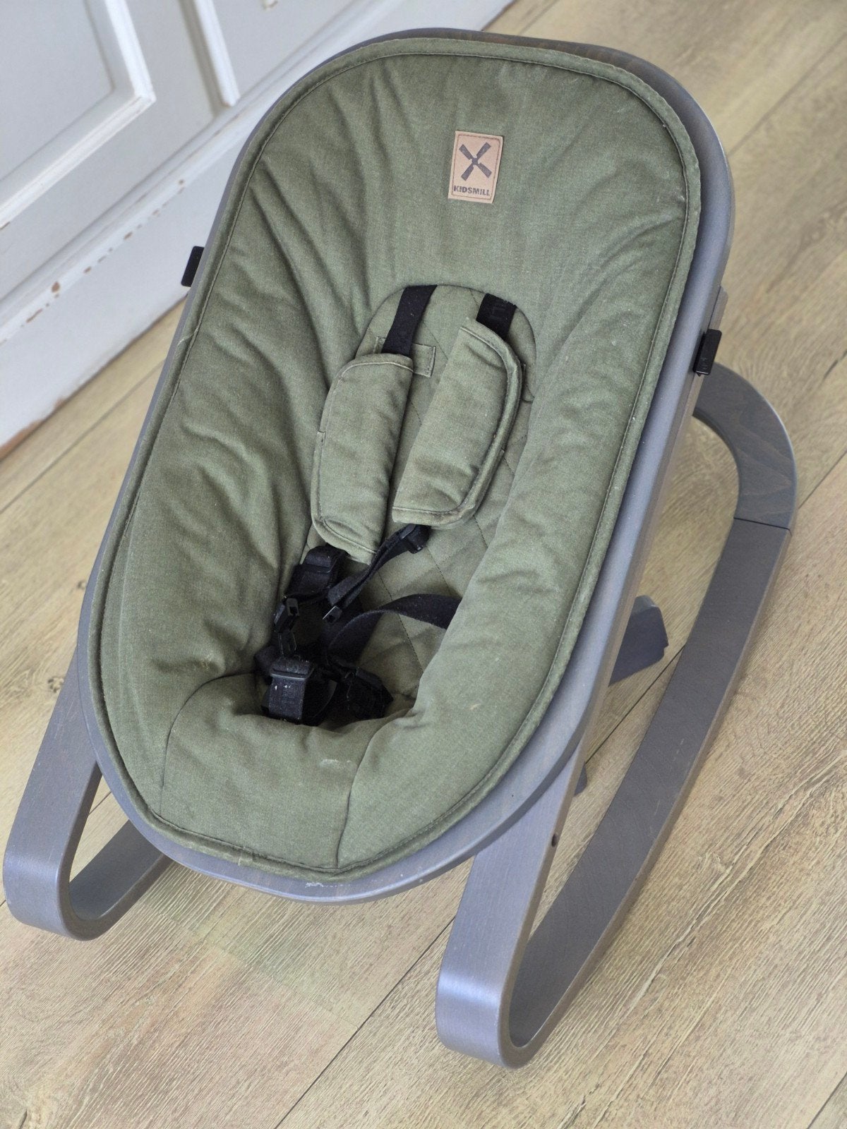 Kidsmill Wipstoel Up grijs/groen - met adapters, Ophalen, Zo goed als nieuw