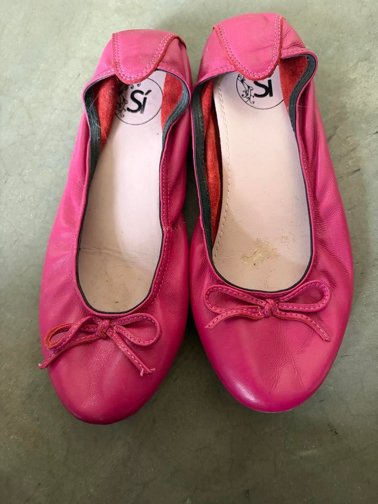 Roze ballerina's van Si - Maat 34, Zo goed als nieuw, Roze, Ballerina's, Ophalen of Verzenden