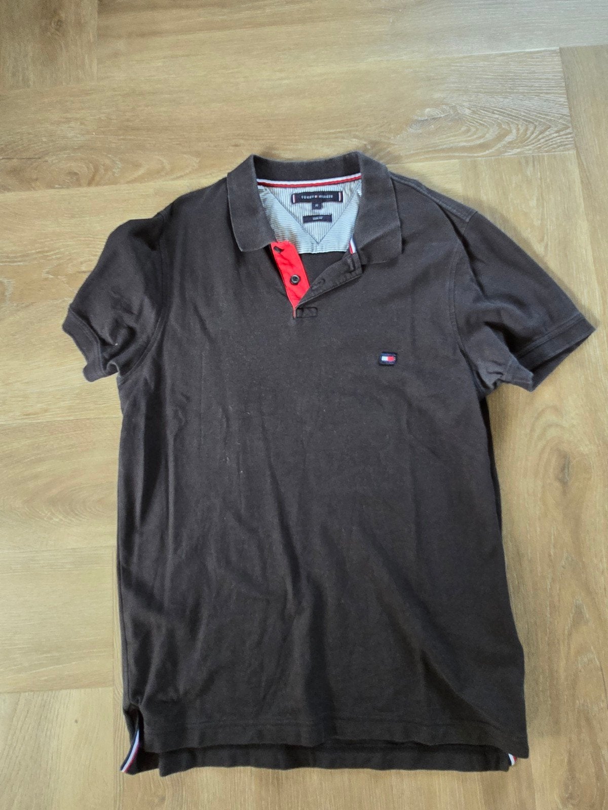 Zwarte polo Tommy Hilfiger slim fit maat M, Ophalen, Zo goed als nieuw, Zwart