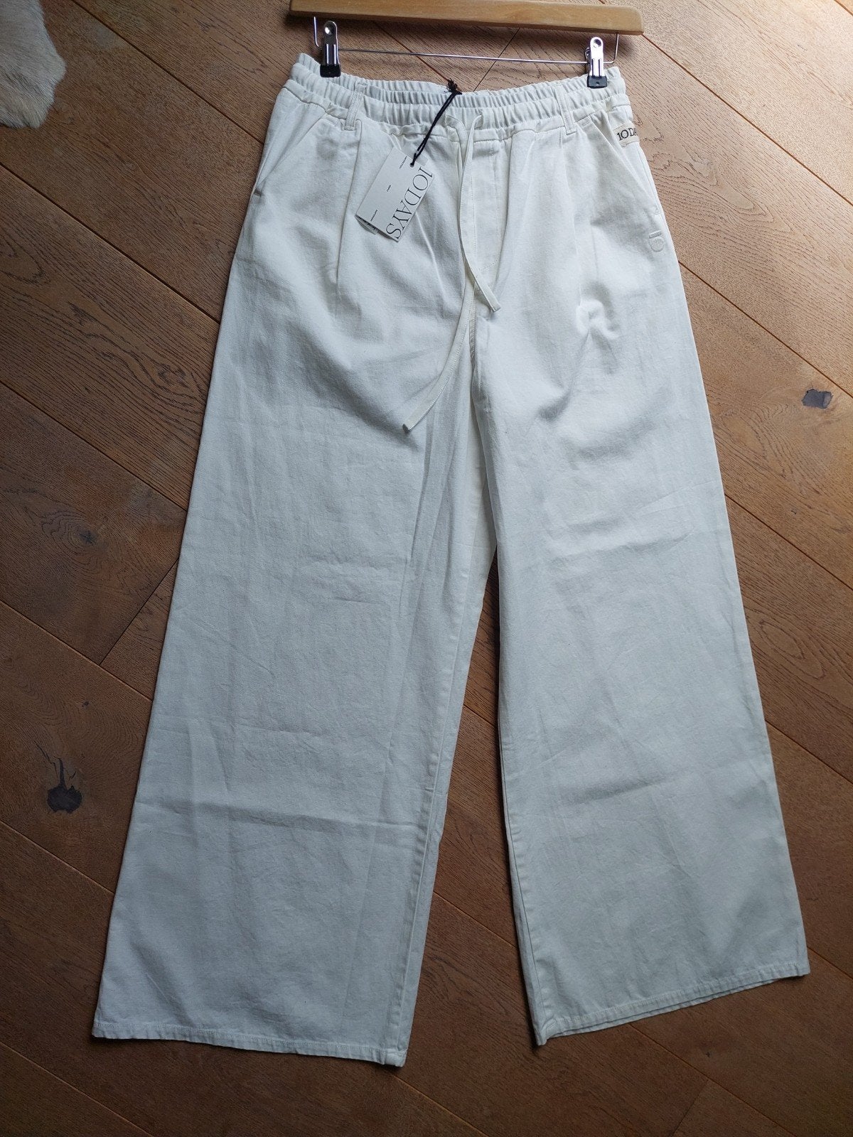 10Days Wide Leg Broek Ecru Maat S, Beige, Nieuw, Ophalen of Verzenden, 10Days