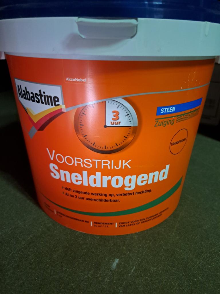 Alabastine sneldrogende voorstrijk, Ophalen