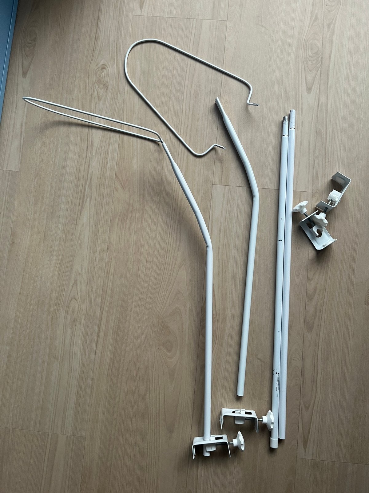 2 piekstok / sluierstandaard wit, Ophalen of Verzenden, Gebruikt