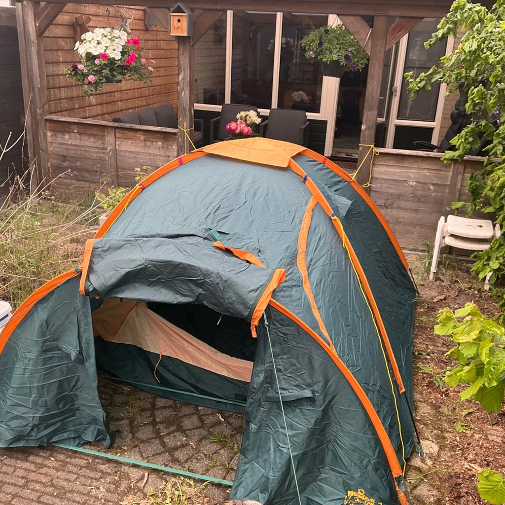 Nomad Vrijbuiter 2 koepeltent - Groen/Oranje, Ophalen of Verzenden, Gebruikt, Tot en met 3