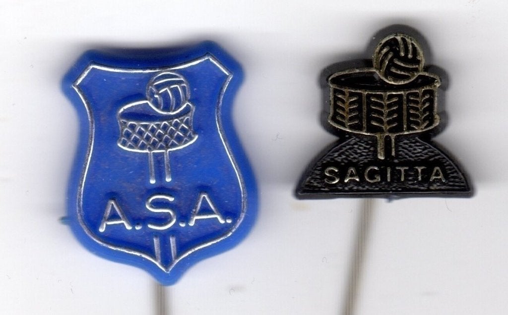 2 speldjes KORFBAL ASA SAGITTA (A2), Ophalen of Verzenden, Gebruikt, Overige onderwerpen